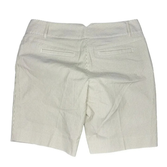 Express Design Studio Women's Size 8 Beige/White Vertical Striped Bermuda Shorts - Picture 4 of 4